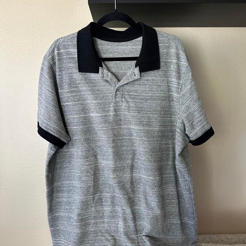 Goodfellow-co Men's Grey and Blue Polo-shirts